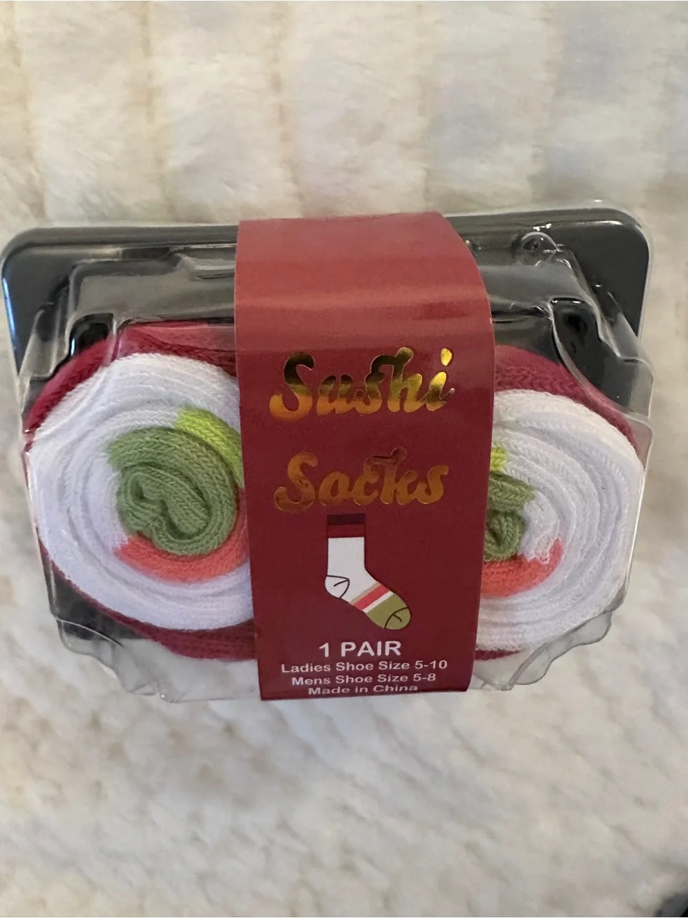 Sushi Novelty Men's/Women’s Crew Socks in gift box